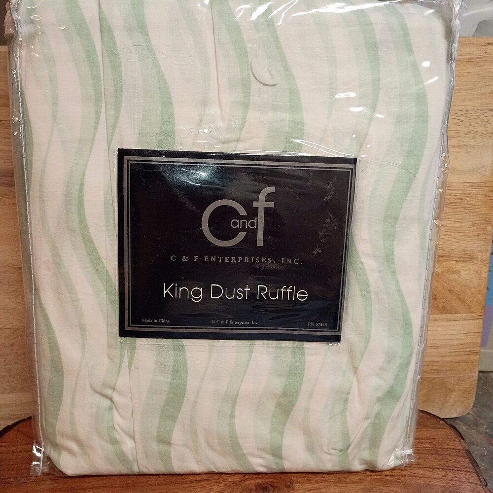 New in Box King Dust Ruffle C&F Mystic Echoes collection Bed Skirt